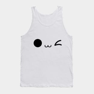 Kawaii wink face Tank Top